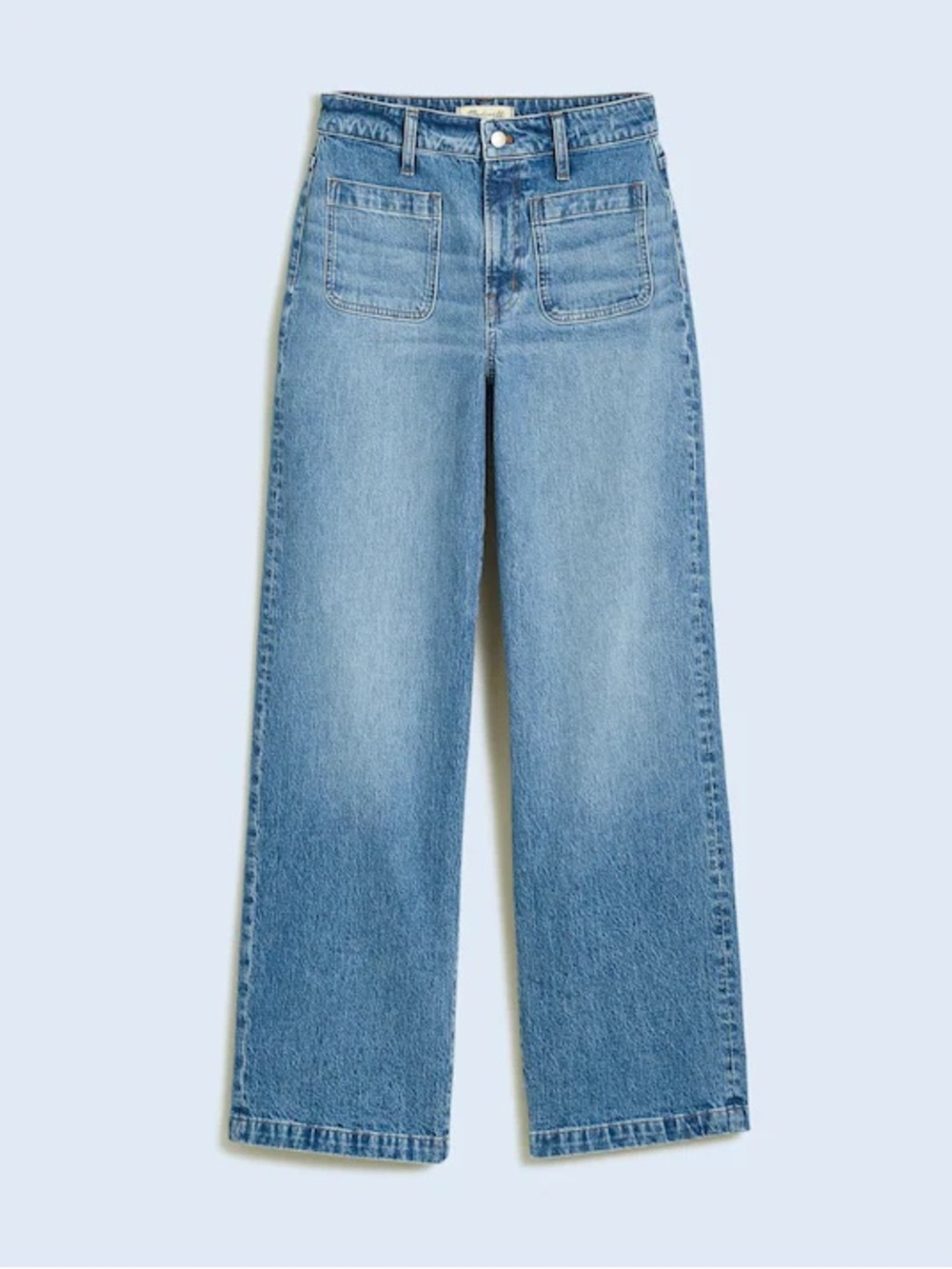 Madewell The Emmett Wide Leg Patch Pocket Jeans